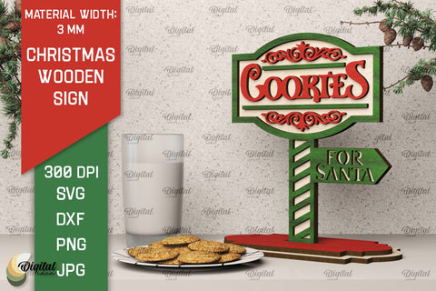 Christmas Wooden Signs Laser Cut Bundle. Santa Signs SVG SVG Evgenyia Guschina 