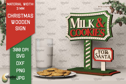 Christmas Wooden Signs Laser Cut Bundle. Santa Signs SVG SVG Evgenyia Guschina 