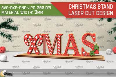 Christmas Wooden Stand Laser Cut. Christmas Decor SVG SVG Evgenyia Guschina 