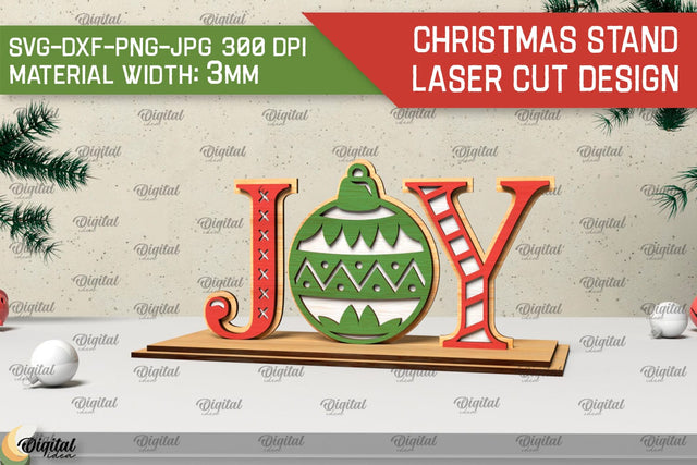 Christmas Wooden Stand Laser Cut. Christmas Decor SVG SVG Evgenyia Guschina 
