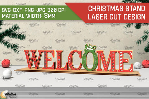 Christmas Wooden Stands Laser Cut Bundle.Christmas Decor SVG SVG Evgenyia Guschina 