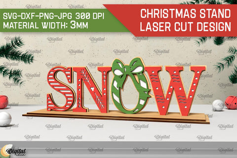 Christmas Wooden Stands Laser Cut Bundle.Christmas Decor SVG SVG Evgenyia Guschina 