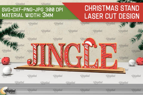 Christmas Wooden Stands Laser Cut Bundle.Christmas Decor SVG SVG Evgenyia Guschina 