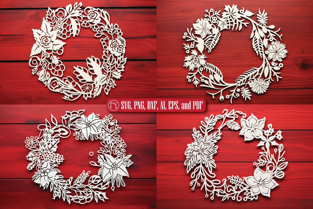 Christmas Wreath Ornament SVG Bundle SVG MD JOYNAL ABDIN 