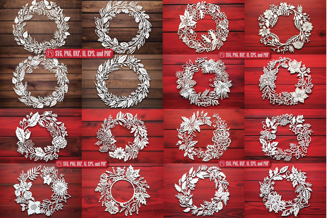 Christmas Wreath Ornament SVG Bundle SVG MD JOYNAL ABDIN 