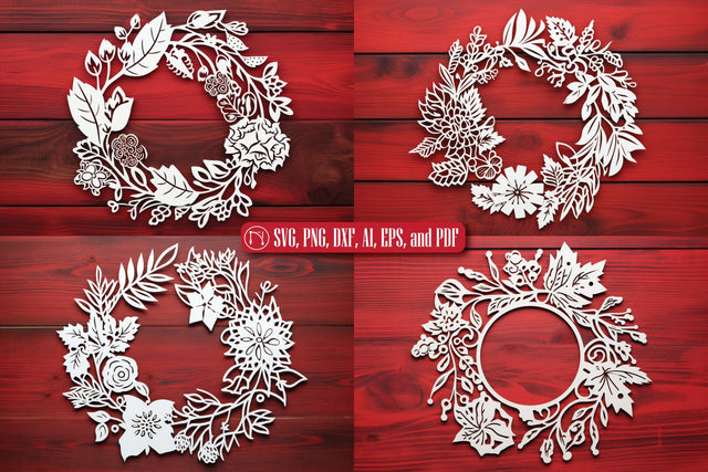 Christmas Wreath Ornament SVG Bundle SVG MD JOYNAL ABDIN 