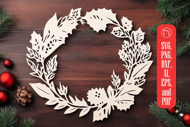 Christmas Wreath Ornament SVG cut file SVG MD JOYNAL ABDIN 