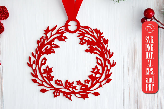 Christmas Wreath Ornament SVG cut file SVG MD JOYNAL ABDIN 