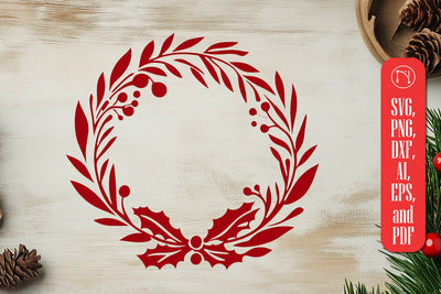 Christmas Wreath Ornament SVG cut file SVG MD JOYNAL ABDIN 