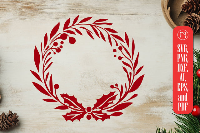 Christmas Wreath Ornament SVG cut file SVG MD JOYNAL ABDIN 