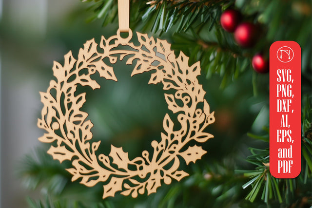 Christmas Wreath Ornament SVG cut file SVG MD JOYNAL ABDIN 