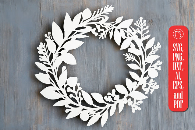 Christmas Wreath Ornament SVG cut file SVG MD JOYNAL ABDIN 