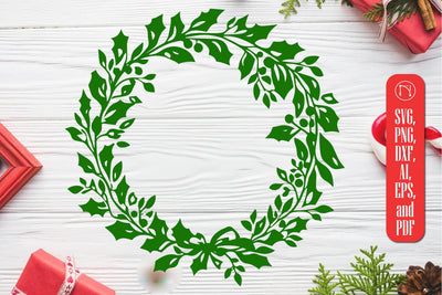 Christmas Wreath SVG Cut File SVG MD JOYNAL ABDIN 