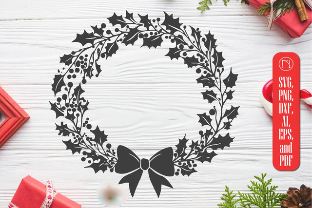 Christmas Wreath SVG Cut File SVG MD JOYNAL ABDIN 