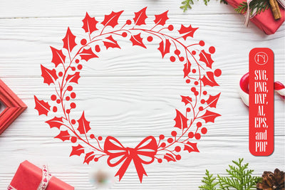 Christmas Wreath SVG Cut File SVG MD JOYNAL ABDIN 