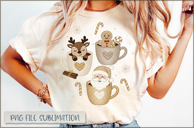 Christmas Yarn PNG, Santa, Reindeer Sublimation Shetara Begum 