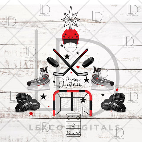 Christmas/Holiday Ice Hockey Mom Love Season Stick PNG ONLY Instant Download Sublimation Image Tumbler Hoodie Crew Neck Car Decal Shirt Sublimation Lexco Digitals 