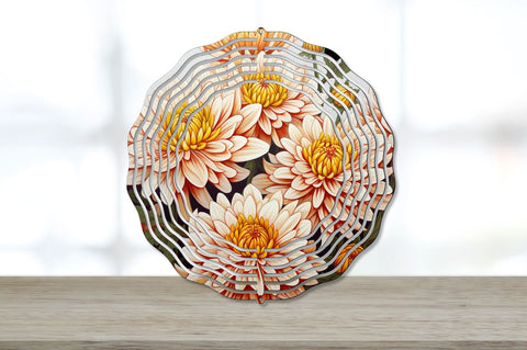 Chrysanthemums Wind Spinner Sublimation Designs Bundle Sublimation Regulrcrative 