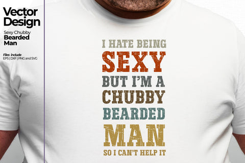 Chubby Bearded Man SVG AfterTenDesign 
