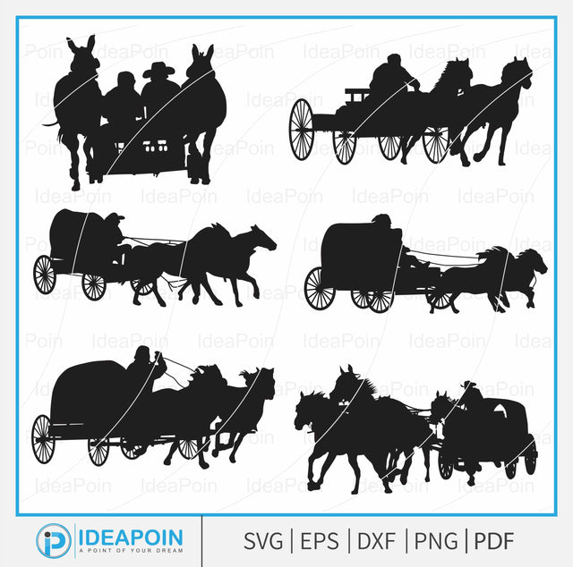 Chuckwagon Racing svg, Driving Horse svg, Chuckwagon Racing Silhouette, Cowboy Svg, Wagon svg, SVG Dinvect 