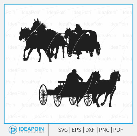 Chuckwagon Racing svg, Driving Horse svg, Chuckwagon Racing Silhouette, Cowboy Svg, Wagon svg, SVG Dinvect 