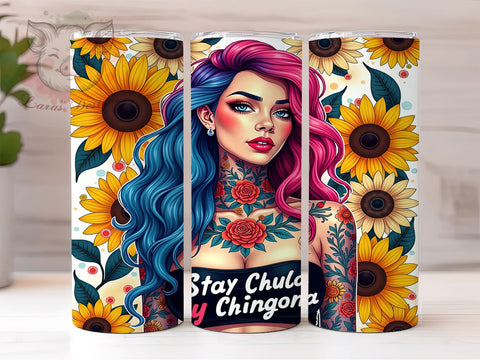Chula Tumblers, Sarcastic Affirmations, Sunflower Girl, 20oz Tumbler Wrap, PNG Sublimation, Bold Drinkware, Inspirational Gifts Sublimation Lara' s Designs 