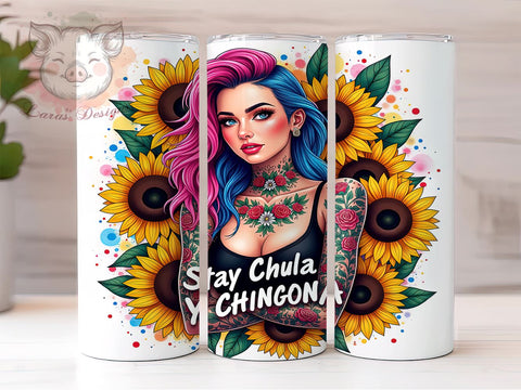 Chula Tumblers, Sarcastic Affirmations, Sunflower Girl, 20oz Tumbler Wrap, PNG Sublimation, Bold Drinkware, Inspirational Gifts Sublimation Lara' s Designs 