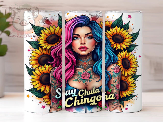 Chula Tumblers, Sarcastic Affirmations, Sunflower Girl, 20oz Tumbler Wrap, PNG Sublimation, Bold Drinkware, Inspirational Gifts Sublimation Lara' s Designs 