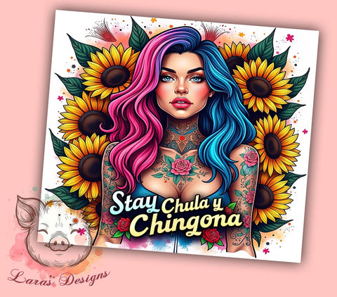 Chula Tumblers, Sarcastic Affirmations, Sunflower Girl, 20oz Tumbler Wrap, PNG Sublimation, Bold Drinkware, Inspirational Gifts Sublimation Lara' s Designs 