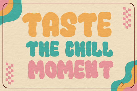 Chunk Wave - a Decorative Groovy 70s font Font Mozzatype 