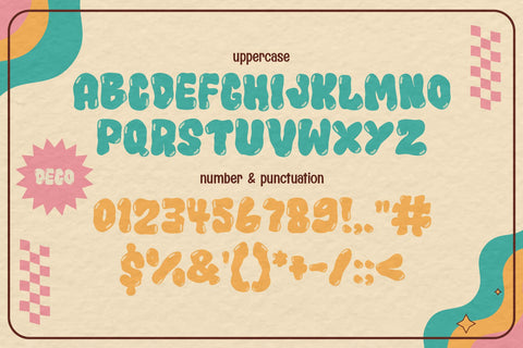 Chunk Wave - a Decorative Groovy 70s font Font Mozzatype 