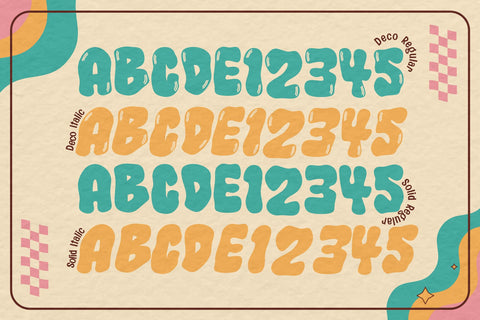 Chunk Wave - a Decorative Groovy 70s font Font Mozzatype 