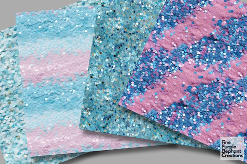 Chunky Baby Shower Glitter Digital Paper | Pastel Gender Reveal Digital Pattern Fine Purple Elephant Creations 