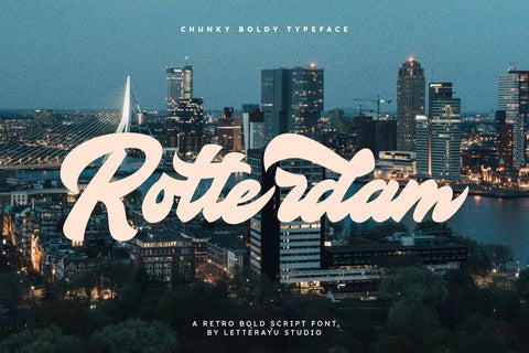 Chunky Boldy - Retro Script Font Font Masyafi Studio 