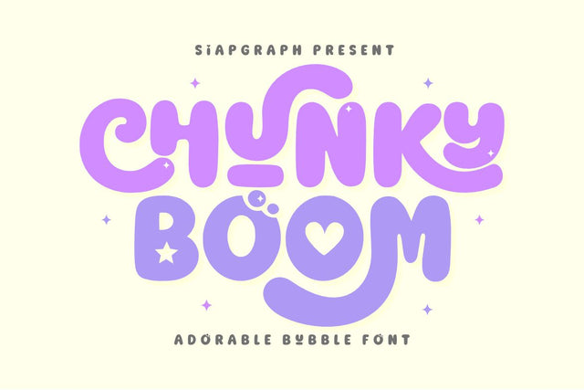 Chunky Boom - Cute Bubble Font Font Masyafi Studio 