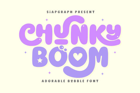 Chunky Boom - Cute Bubble Font Font Masyafi Studio 