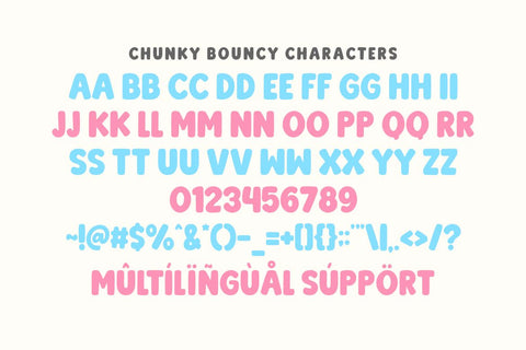 Chunky Bouncy - Cute Bubble Font Font Masyafi Studio 
