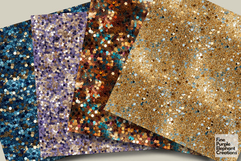 Chunky Colorful Ombre Glitter Paper Digital Pattern Fine Purple Elephant Creations 
