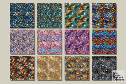 Chunky Colorful Ombre Glitter Paper Digital Pattern Fine Purple Elephant Creations 