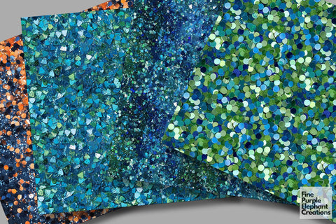 Chunky Father's Day Glitter Digital Paper Digital Pattern Fine Purple Elephant Creations 