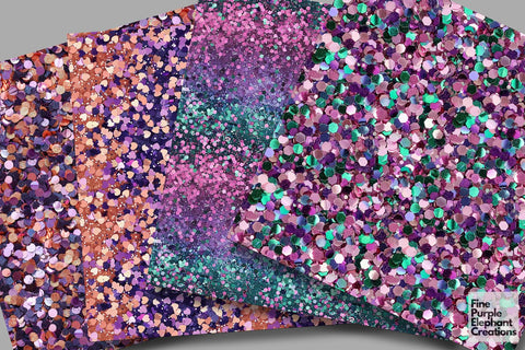 Chunky Mother's Day Glitter Digital Paper Digital Pattern Fine Purple Elephant Creations 