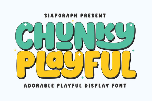Chunky Playful - Adorable Bubble Font Font Masyafi Studio 