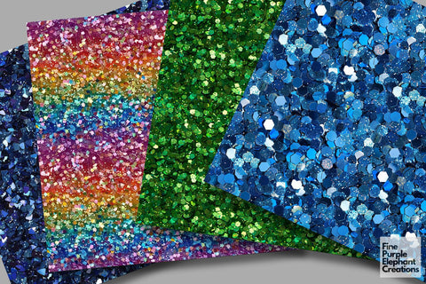 Chunky Rainbow Pride Glitter Digital Paper Digital Pattern Fine Purple Elephant Creations 