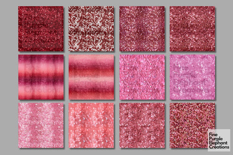 Chunky Valentines Glitter Digital Paper Digital Pattern Fine Purple Elephant Creations 