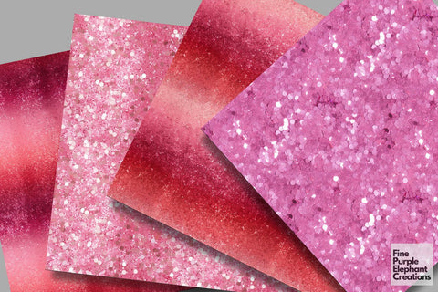 Chunky Valentines Glitter Digital Paper Digital Pattern Fine Purple Elephant Creations 
