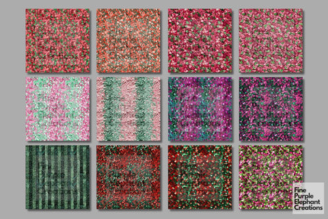 Chunky Watermelon Glitter Digital Paper Digital Pattern Fine Purple Elephant Creations 