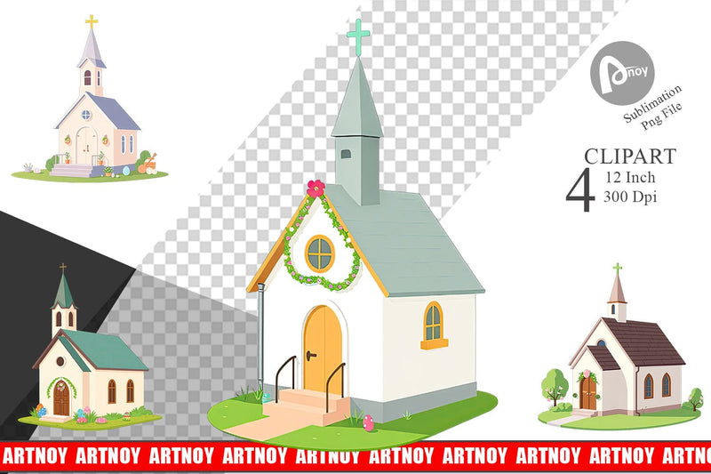 Church Clipart Sublimation artnoy 