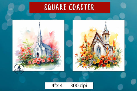 Church png | Watercolor Easter sublimation designs Sublimation Olga Boat Design 