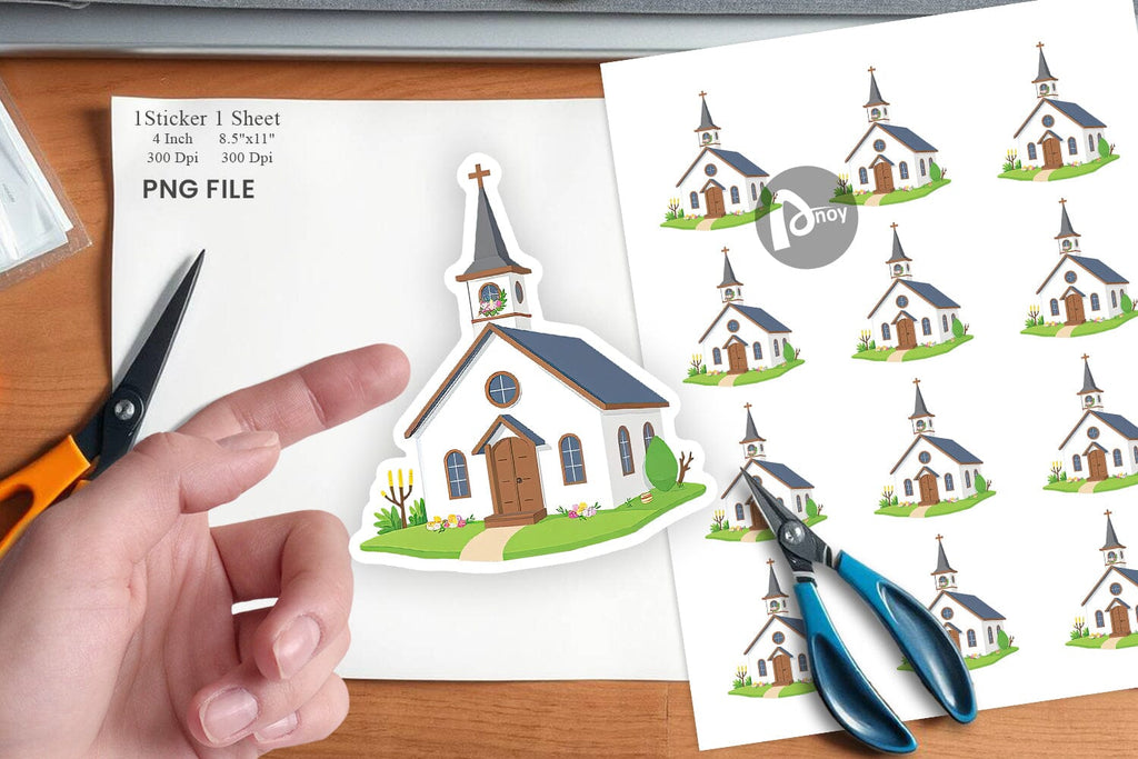 Church Sticker Size Church Sticker - So Fontsy