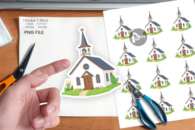 Church Sticker Sublimation artnoy 